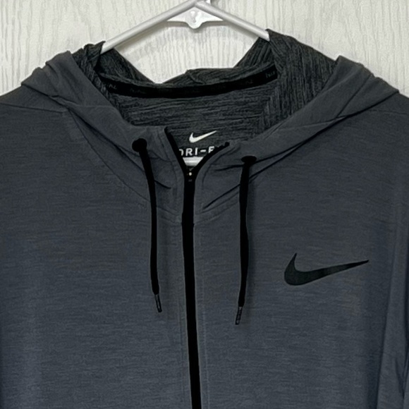 Nike Men’s DriFit Fill Zip Hoodie Sweatshirt Jacket Gray SIZE XL - Picture 3 of 10